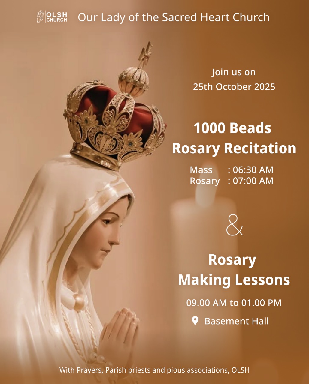 Chain Rosary recitation & Rosary making workshop